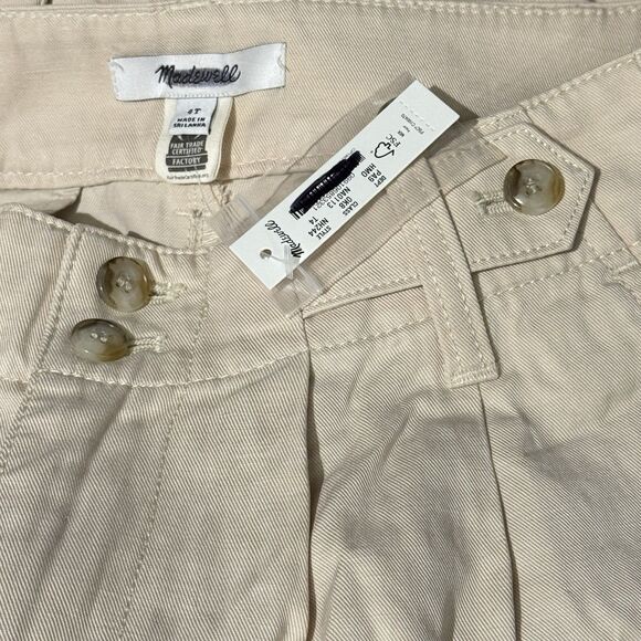 Madewell The Harlow Wide-Leg Trouser Pants in Beige Size 4T - Picture 12 of 12